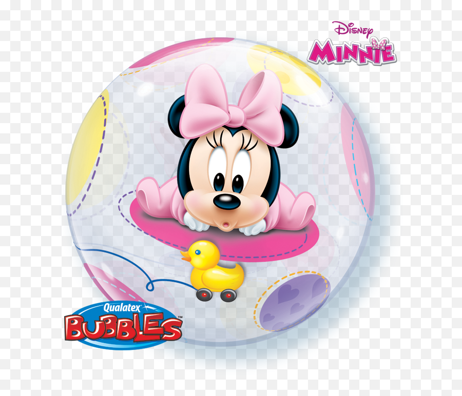 Disney Baby Minnie Bubble Balloon - Baby Minnie Mouse Png,Disney Characters Transparent Background