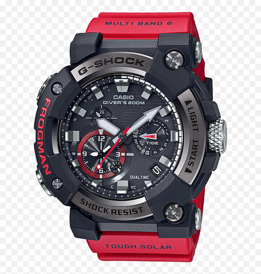 Gwf A10001a4 Casio G Shock Frogman Red Png Icon Pistons Ic - 962