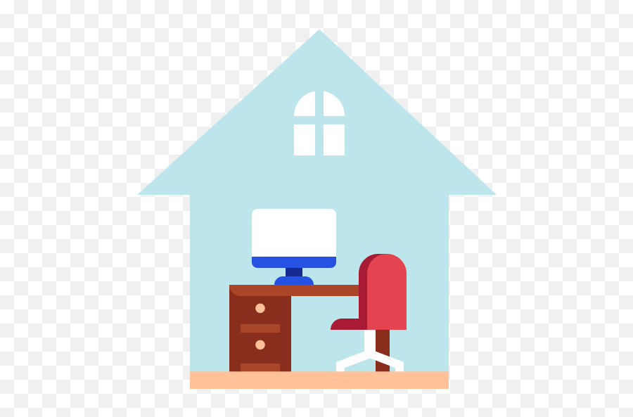 Home Office Work From House Icon - Free Download Home Office Work From Home Icon Png,House Icon Vector Free Download