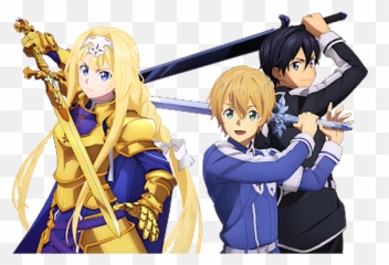Alice Eugeo Kirito - Sword Art Online Carryall Pouch png