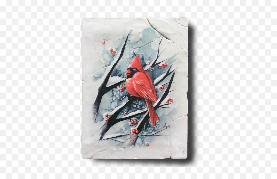 Download Hd Winter Cardinal Watercolor - Swallow Png,Cardinal Png