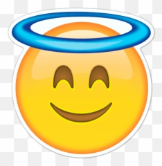 Car U0026amp Motorbike Stickers Smiling Face With Halo - Emoji Angel Png