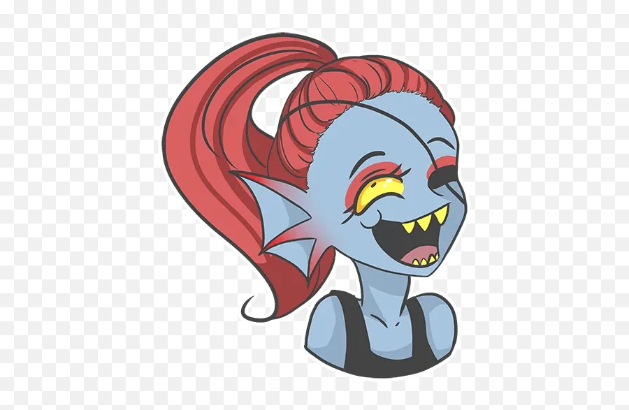 Undyneu201d Stickers Set For Telegram - Amphibia Stickers Oack Png,Undyne Undertale Icon