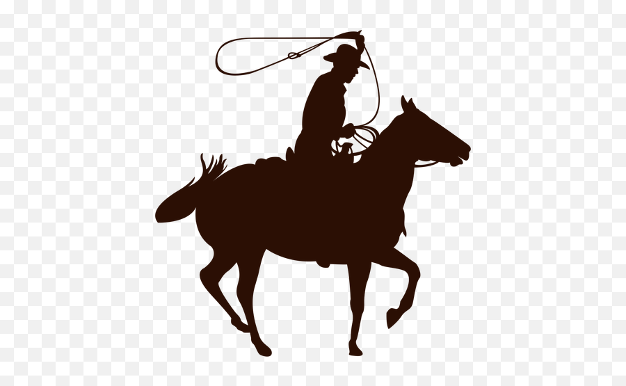 Cowboy Horseback Lasso Silhouette - Transparent Png U0026 Svg Western Lifestyle,Caballo Png