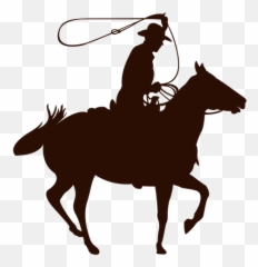 Cowboy Horseback Lasso Silhouette - Transparent Png U0026 Svg Western Lifestyle,Caballo Png