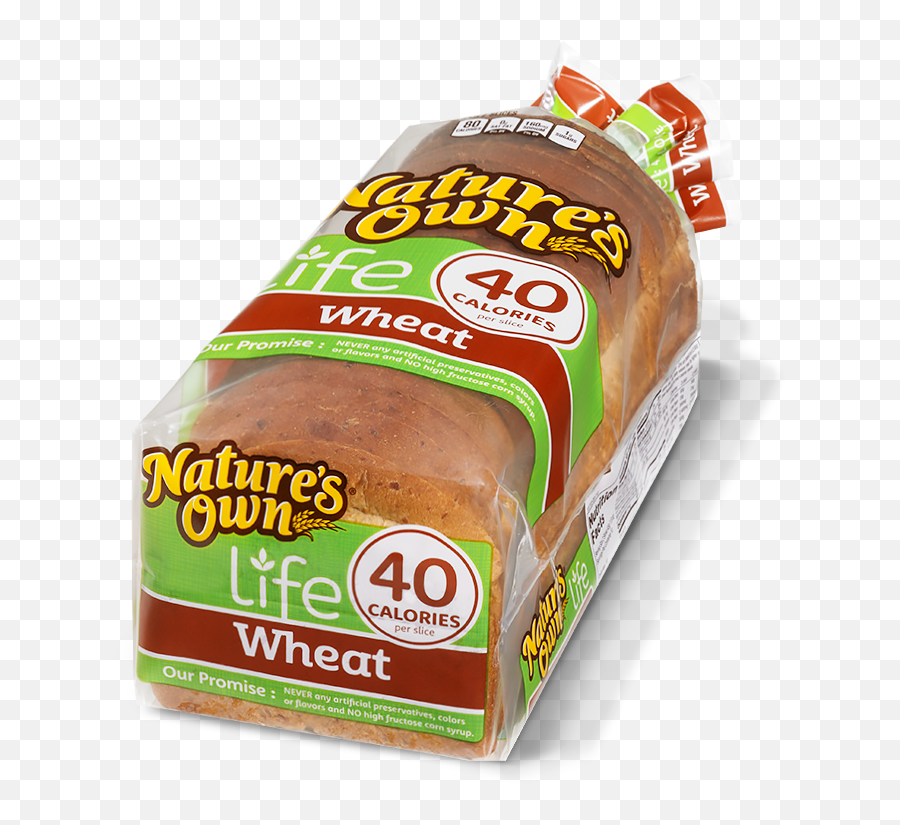 40 Calories Wheat Natures Own - Own Sugar Free Bread Png,Slice Of Bread Png