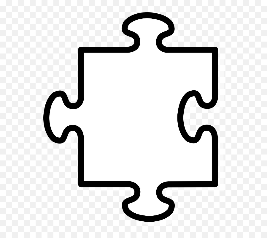 White Puzzle Piece Png 9 Image - Puzzle Piece Template,Puzzle Pieces Png
