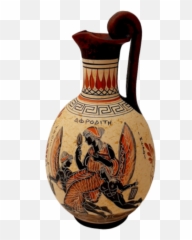 Greek Oinochoe Archaic Period 24cm Aphroditeapollo With Artemis - Earthenware Png,Aphrodite Png