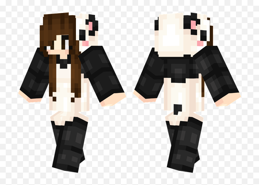Panda Girl - Skins De Minecraft Girls Png,Minecraft Transparent Background