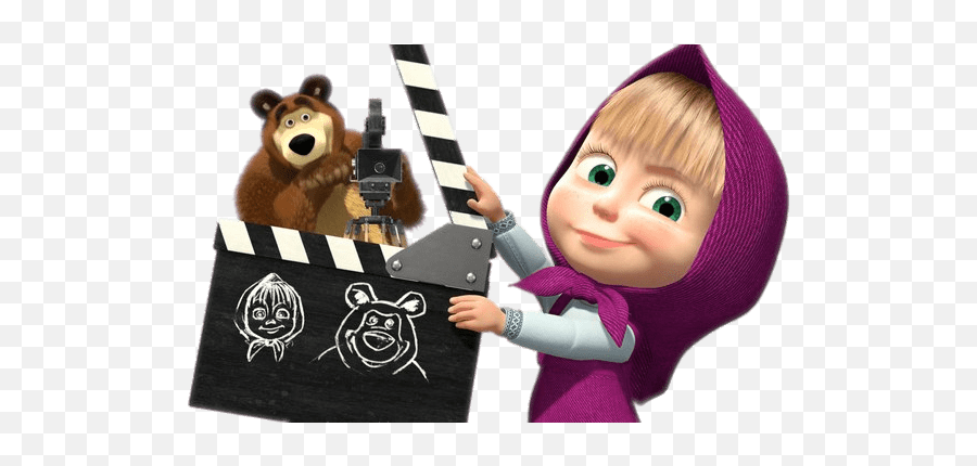 Masha And The Bear Ready For Filming Transparent Png - Stickpng Masha Y El Osos Png,Masha And The Bear Png