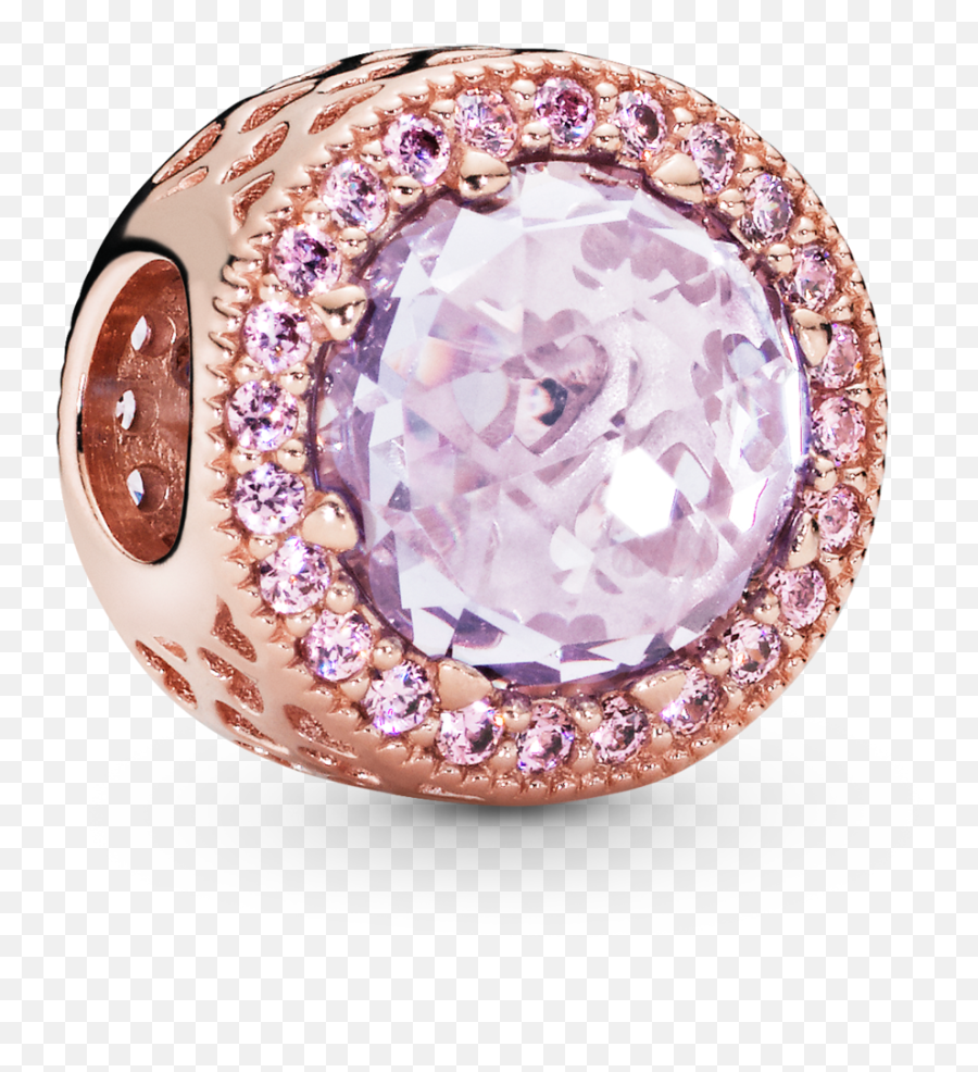 Sparkling Lavender Charm - Pandora Rose Gold Radiant Heart Charm Png,Lavender Png