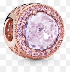 Sparkling Lavender Charm - Pandora Rose Gold Radiant Heart Charm Png,Lavender Png
