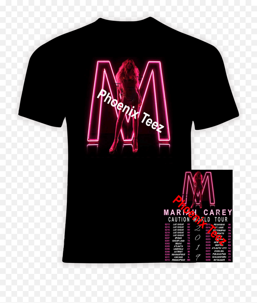 Mariah Carey 2019 Caution World Tour - Phoenix Tees Eagles Concert T Shirt Png,Mariah Carey Png