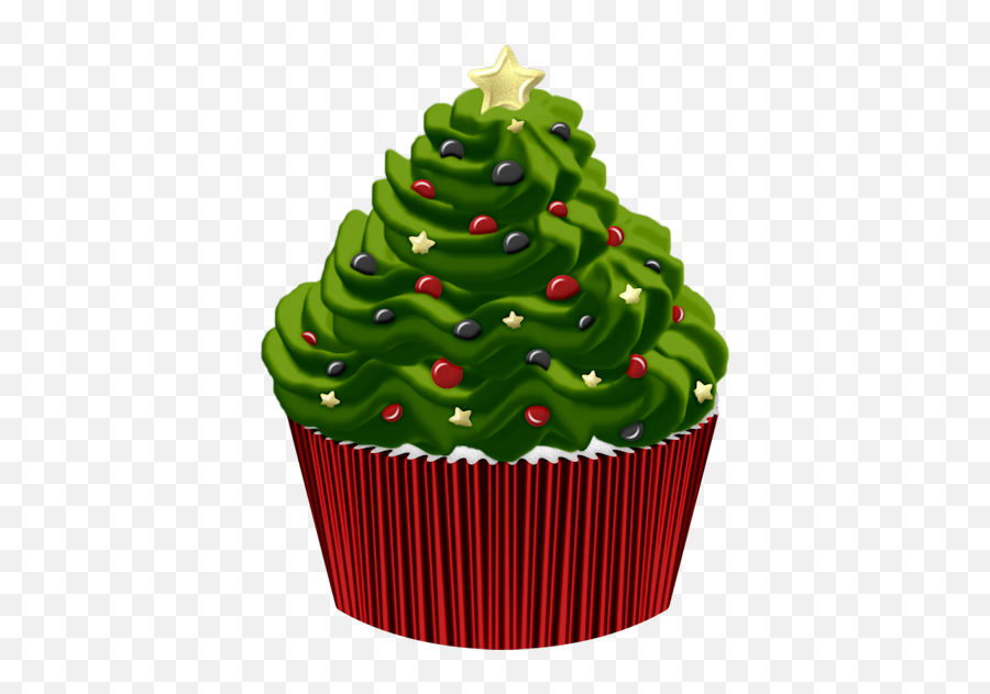 Gateauxtubes Cupcake Illustration - Red And Green Cake Clip Art Png,Cupcake Clipart Png