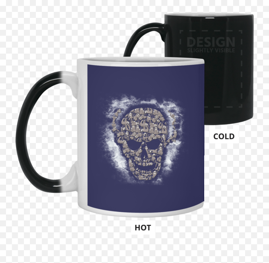 Download White Smoke Black Skull Sloth Pattern Mug - Giant Schnauzer Mug Png,Avengers Endgame Logo Png
