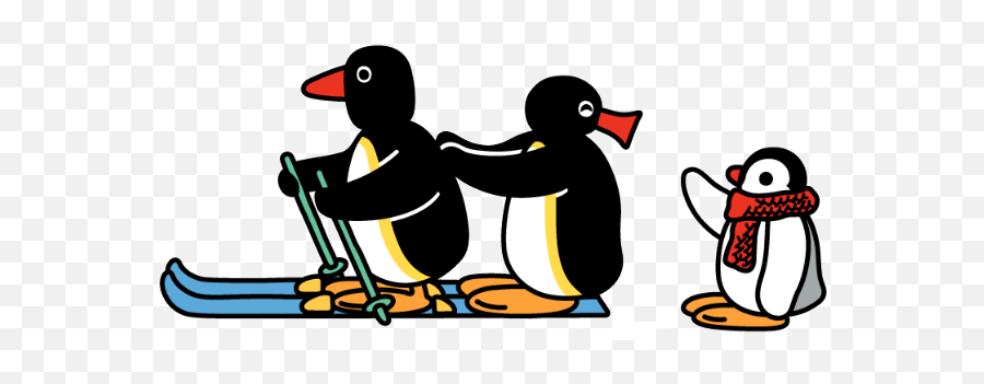 Pingu - Winter Pingu Png,Skiing Png