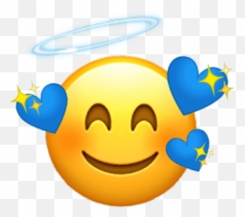 Heart Expression Emoji Transparent Background Png Mart - Blue Face