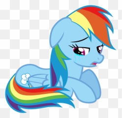 Clipart Transparent - Rainbow Dash Crying Vector png