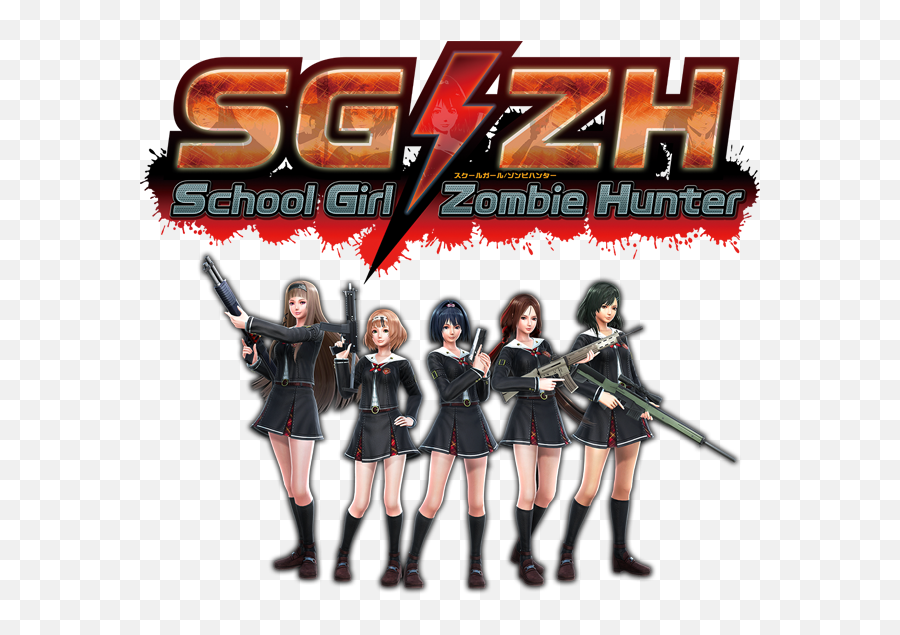 Ps4 School Girlzombie Hunter Review Ps4blognet - School Girl Zombie Hunter Logo Png,Zombie Horde Png