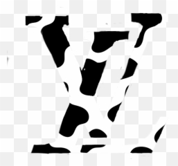Louisvuitton Logo Cowprint Sticker By Salem Walsh - Cow Print Lv Logo png