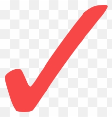 Check Mark Red - Transparent Background Png