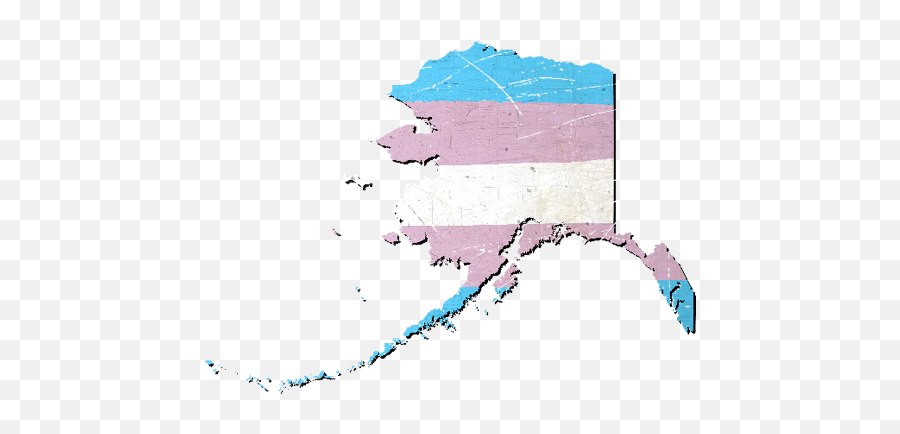 Alaska Silhouette Transgender Pride Flag - Available On Horizontal Png,Trans Flag Png