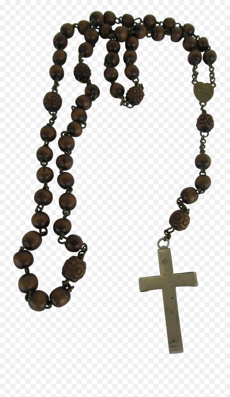 Download Vintage Ebony France Wooden - Rosary Png,Rosary Png