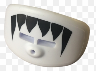 White Lip Shield Mouth Guard With Black - Fictional Character png