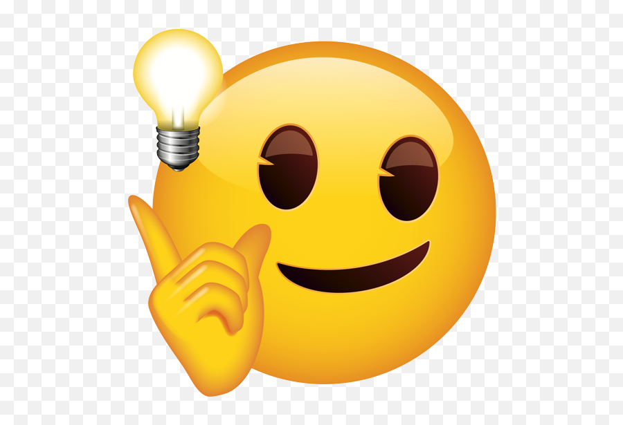 Emoji U2013 The Official Brand Face With Bright Idea Fitz 0 - Clever Emoji Png,Light Bulb Idea Png