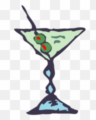 Drawing Of A Martini Glass Free Image - Clip Art png
