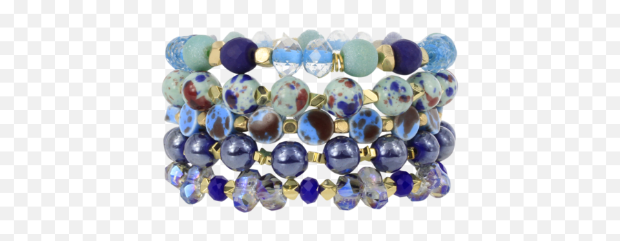 Extended Size Robin Erimish Bracelet Stack - Seed Bead Png,Bracelet Png