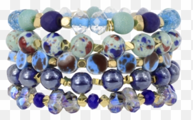 Extended Size Robin Erimish Bracelet Stack - Seed Bead Png,Bracelet Png
