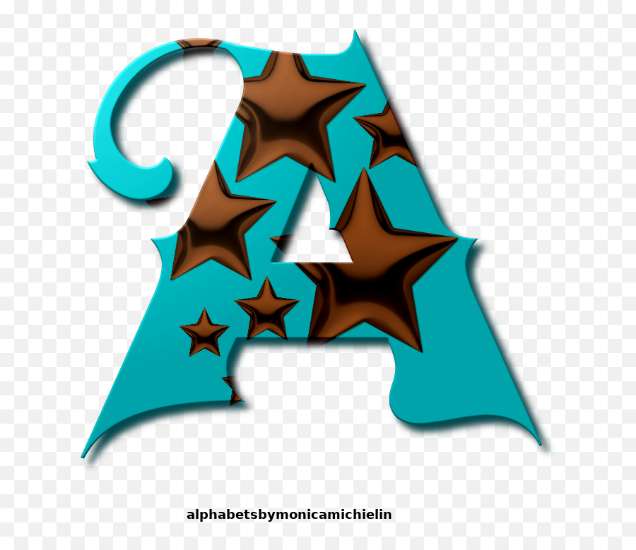 Blue Brown Stars Alphabet - Vertical Png,Dragon Ball Icon Png