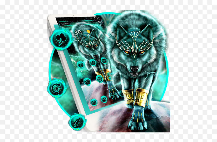 Blue Magic Wolf King Theme U2013 Apps Bei Google Play - 3d Printed Wolf T Shirts Png,Animal Den Icon