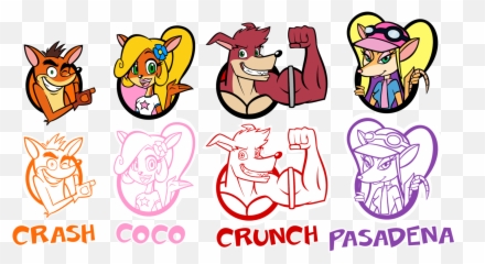 Crash Bandicoot 3d World - Character Icons by Blu3Danny Characters Names png