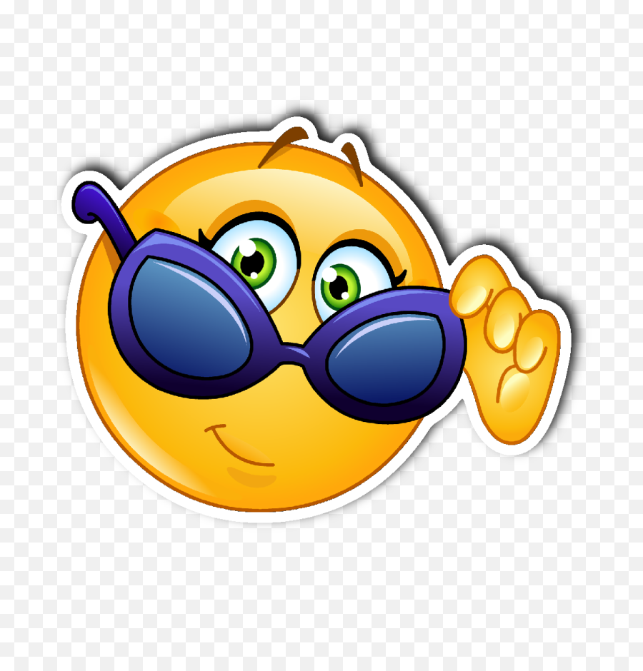 Download Sunglasses Smiley Emoji Vinyl - Smiley Sunglasses Png,Sunglasses Emoji Transparent