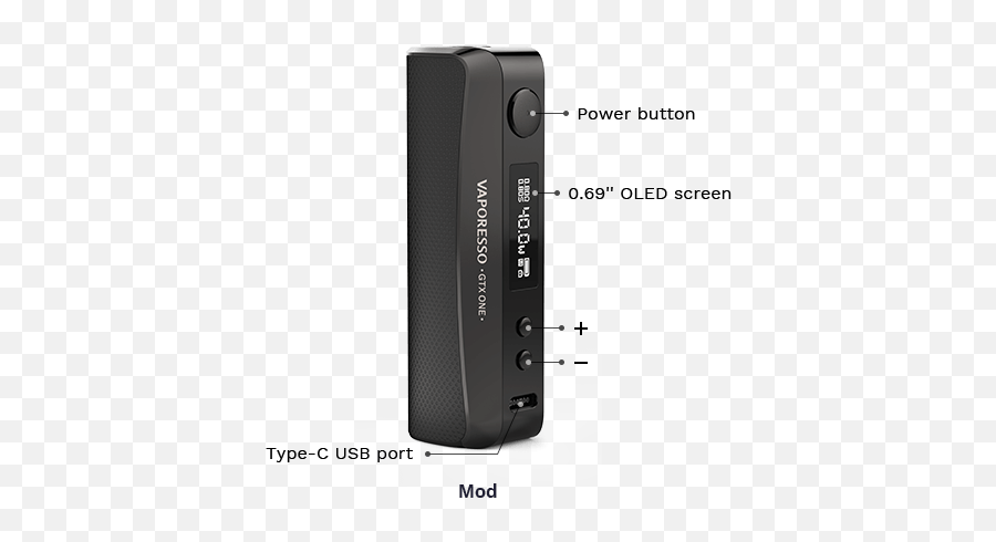 Gtx One Vaporesso - Vaporesso Gtx One Black Png,Icon Box Mod