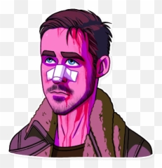 Ryan Gosling - Telegram Sticker Ryan Gosling Drawing Png,Ryan Reynolds Png