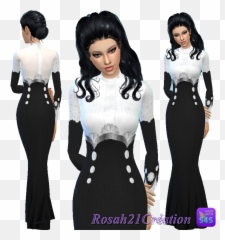Download Free Jeans Swimsuit Bikini Hd Png Icon - Black Sims 4 Cc Dresses