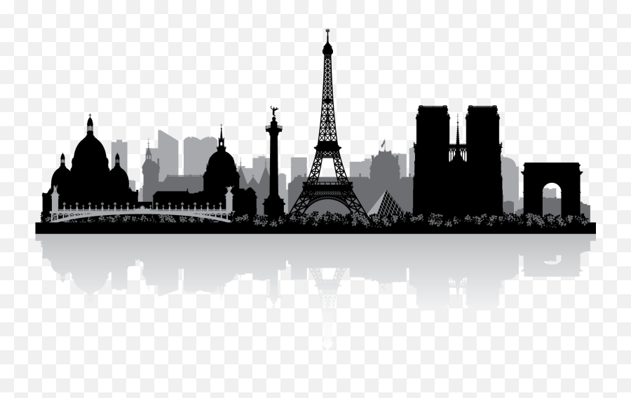 Paris Skyline Silhouette Royalty - Paris Skyline Png,Paris Png