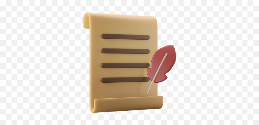 Scroll Paper Icon - Download In Line Style Quill Png,Papyrus Icon