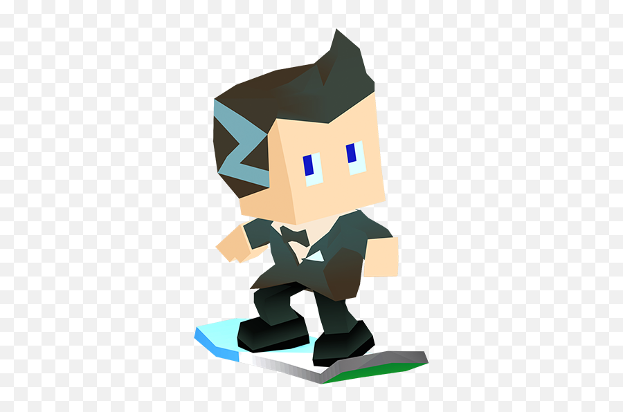 Blocky Snowboarding By Full Fat - Fictional Character Png,Snowboarding Buddy Icon