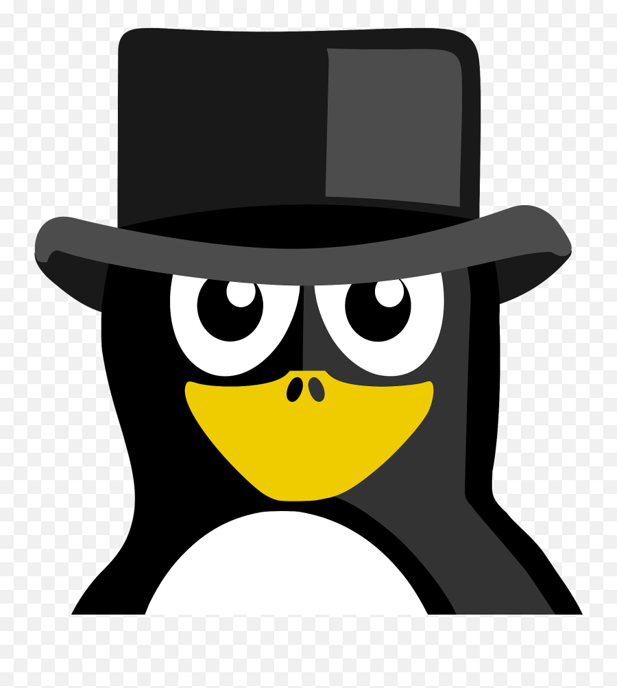 Top Hat Penguin Clipart Free Download Transparent Png - King Penguin Art,Linux Tux Icon