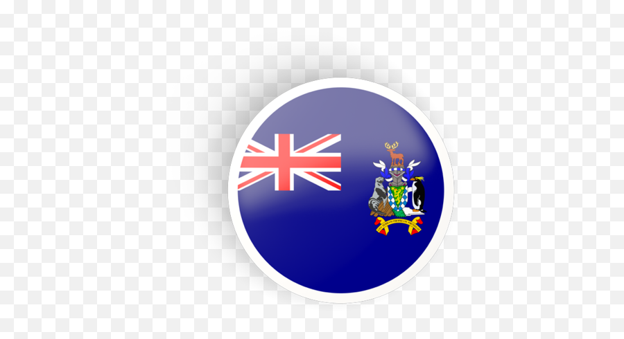 Round Concave Icon Illustration Of Flag South Georgia - South Georgia And The South Sandwich Islands Flag Png,Icon South