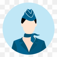 Avatar Icon Airhostess Staff People Man - Air Hostess Icon Png,Staff Icon