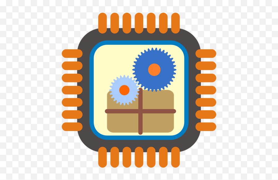 Vector Image Of Stylized Packet Processor Icon Public - Processor Clipart Png,Microprocessor Icon