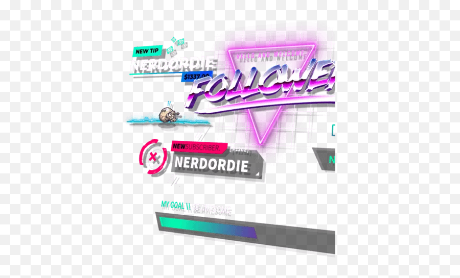 Nerd Or Die - Twitch Overlay Templates U0026 Alerts For Live Language Png,Twitch Social Icon