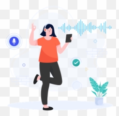 Best Premium Voice Recognition Illustration Download In Png - Running
