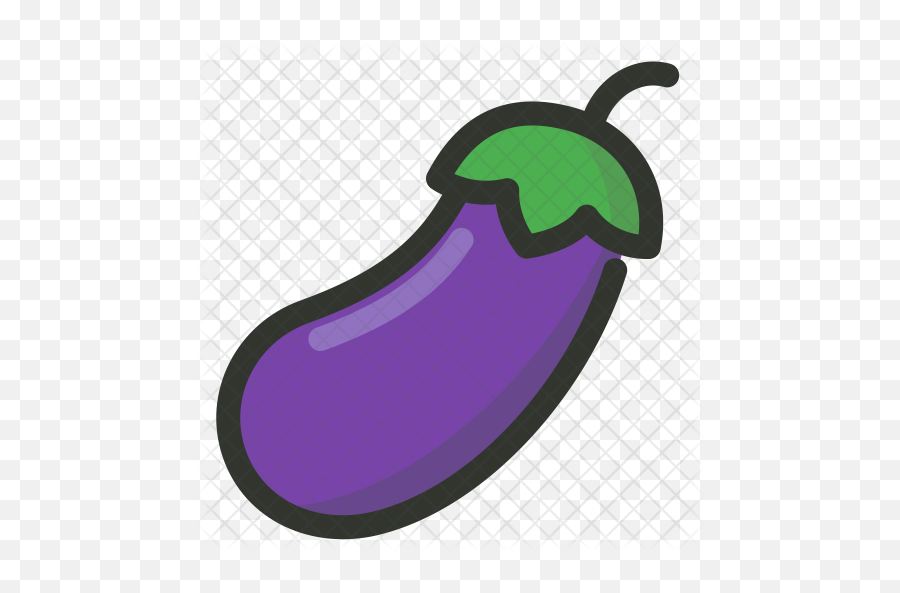 Eggplant Icon Of Colored Outline Style - Eggplant Icon Png,Eggplant Png
