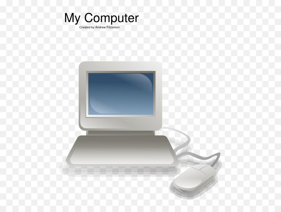 Computer Mouse Icon Clip Art - Vector Clip Art Transparent Background Old Computer Png,Pc Icon Png